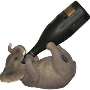 DWK Pachyderm Potables Elephant Wine Bottle Holder Home Kitchen Statue Decor